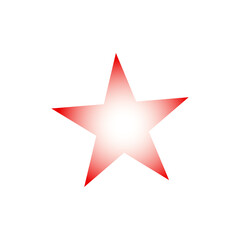 Obraz premium Red and Black Gradient Five Pointed Star Graphic