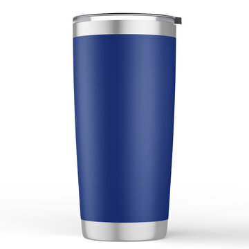 20 oz Tumbler with Handle Video on Transparent Background. 3d rendering