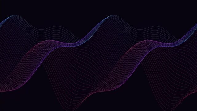 Flowing lines abstract motion background seamless loop
