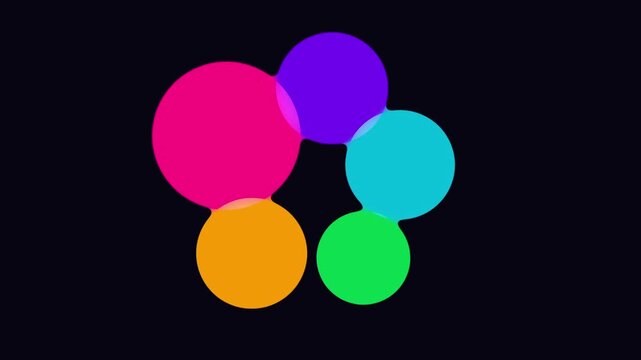 Metaball gradient abstract motion background seamless loop