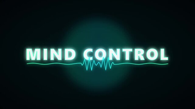 Digital Brainwave Graphic Illustrating Conceptual Mind Influence and Mental Control