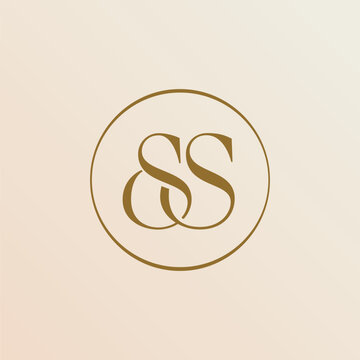 SS Monogram Serif Letter Logo Vector
