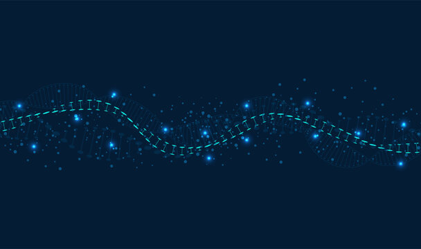 DNA. Medical science, genetic biotechnology, chemistry biology. Innovation technology concept and nano technology background