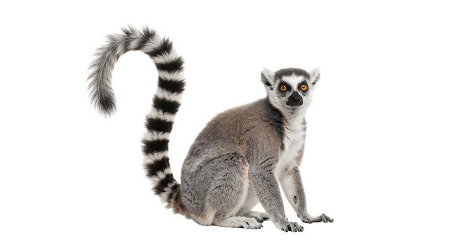 ring tailed lemur isolated on transparent background png