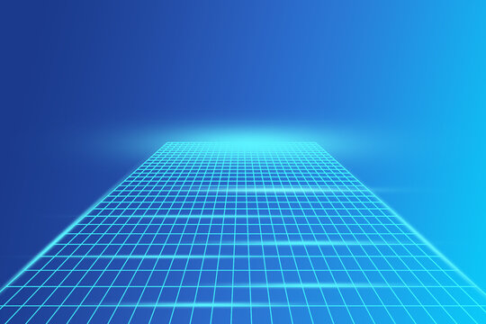 Glowing grid lines geometric wallpaper