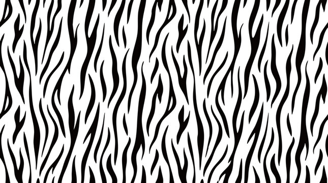 Abstract Zebra Stripe Seamless Vector Pattern Background