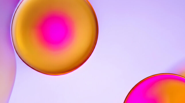 Abstract gradient sphere with pink, orange, and yellow hues