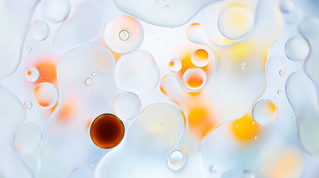 Abstract of colorful liquid splashes and droplets colors