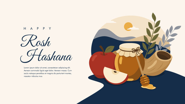 vector rosh hashana background template