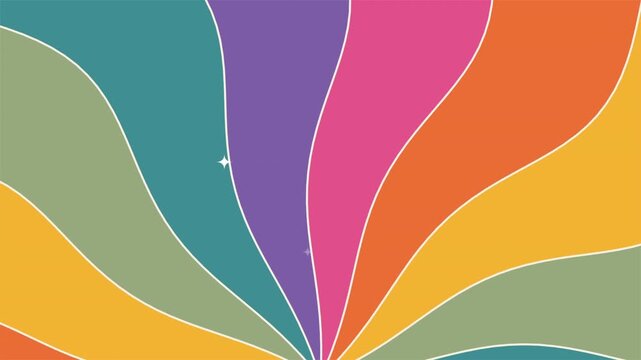 Vibrant Retro Sunburst Motion Background