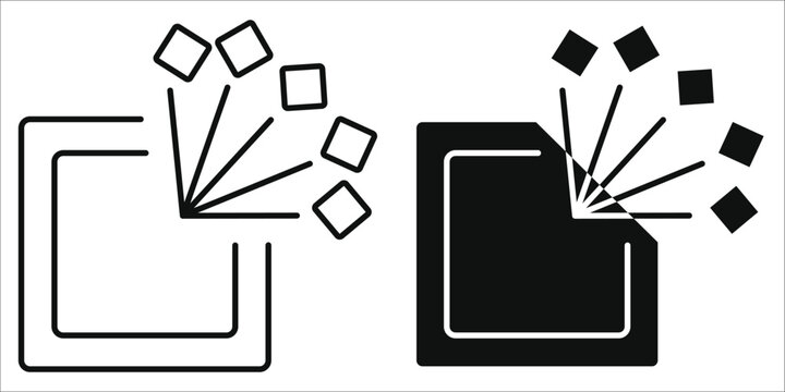AI Image Generator Icon Vector Illustration Set with Editable Stroke, Artificial Intelligence Content Creation Concept Symbol for Modern Tech, Web Design, and Mobile App Interface