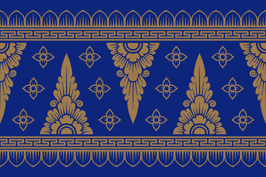 Traditional Balinese seamless pattern vector. Indonesian ethnic floral ornament background for textile print, luxury wallpaper, wrapping paper, and fashion fabric design.