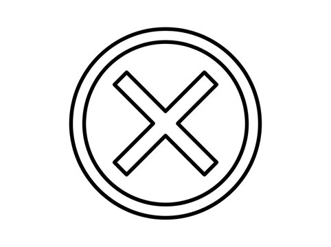 Simple prohibition or no entry symbol icon