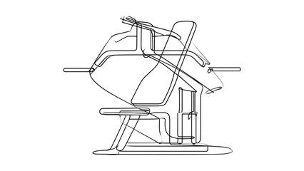 Obraz premium Minimalist chair sketch on white background.