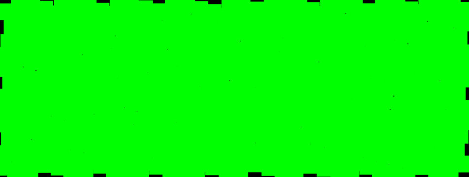 Vibrant green screen background with motion tracking markers for video