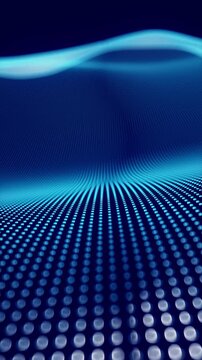 Waves move across an abstract background loop with a digital feel in a corporate atmosphere. Shapes shift and flow continuously