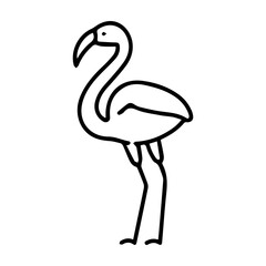 Fototapeta premium Minimalist flamingo icon