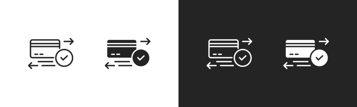 Transfer Icon. Set of icons in Two-tone background. Black and white collection.