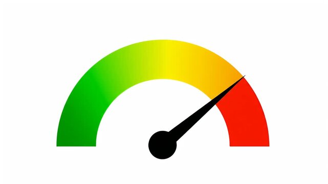 Simple gauge icon with green and red sections.