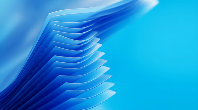 Blue and white geometric wave pattern, abstract background