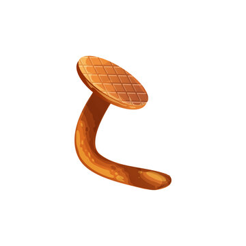 Isolated cartoon rusty bent nail. Woodworking crooked item, construction broken pin or carpentry vector nail with corrosion rust