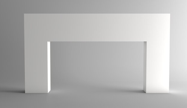 Modern Archway Entrance Isolated on Transparent Background. Elegant Welcome Arch, Minimal Event Decor, Architectural Design