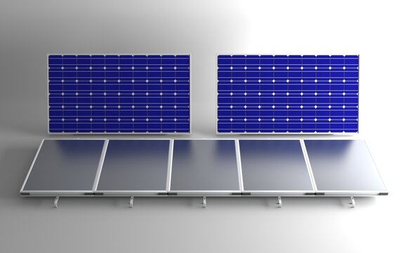 Close Up of Solar Panels for Renewable Energy. Photovoltaic Technology, Clean Electricity, Sustainable Power Generation