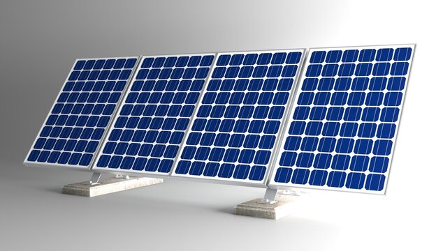 Close Up of Solar Panels for Renewable Energy. Photovoltaic Technology, Clean Electricity, Sustainable Power Generation