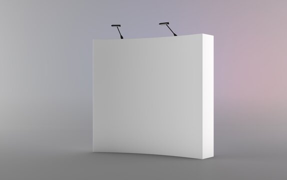 Mockup for press wall, pop up. Template. Blank wall. Blank mock-up box product isolated.
