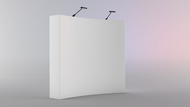 Mockup for press wall, pop up. Template. Blank wall. Blank mock-up box product isolated.