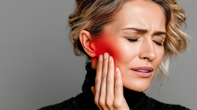 Woman feels severe jaw pain
