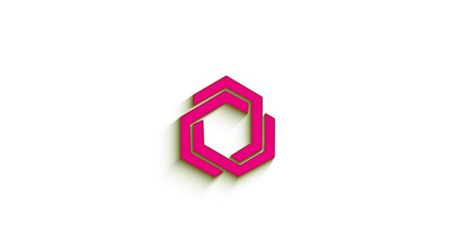 3D Hexagon Line Logo Reveal - Modern Pink Metallic Geometric Shape Intro Transition Pack with Clean Line Art Animation for Tech Corporate Business Video Projects