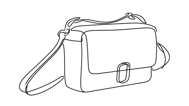 Elegant handbag illustration on white background.