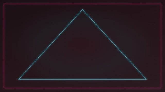 Neon Frame Border Glowing Lines Seamless Loop 4K