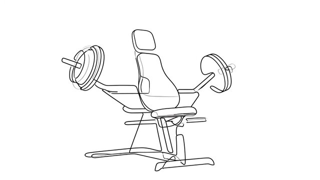 Weight lifting machine illustration white background.