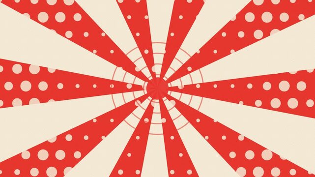 Pop Art Rays Burst Comic Retro Pattern Seamless Loop 4K