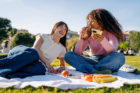 Two women on a picnic