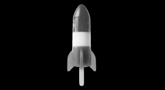 Rocket shaped ice cream popsicle