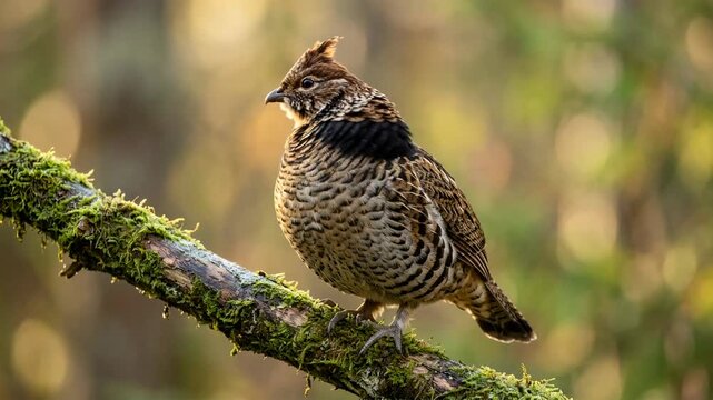 grouse close up at morning light in scottish highlands uk video