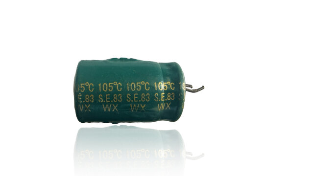 A high‑quality Sanyo WX Series radial aluminum electrolytic capacitor designed for high‑temperature operation up to 105&deg;C. It features durable construction with wire leads for through‑hole PCB mountin