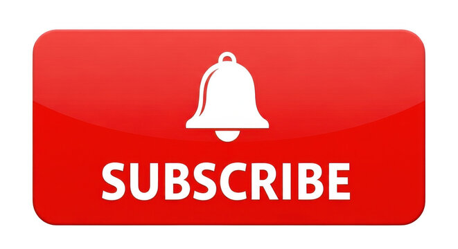 Red subscribe button with notification icon