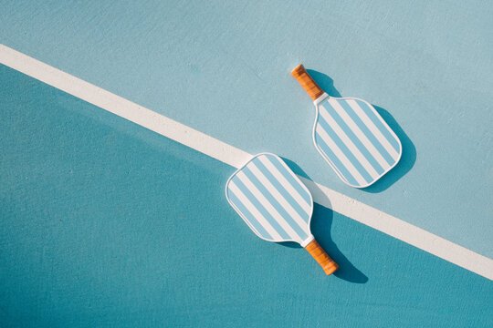 Pickleball Paddles with Copy Space