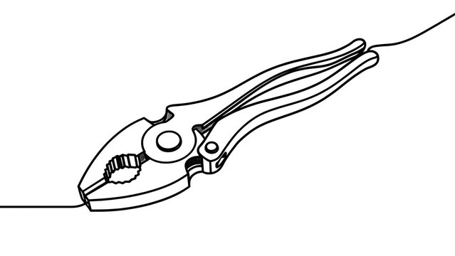 Pliers tool illustration on white background.