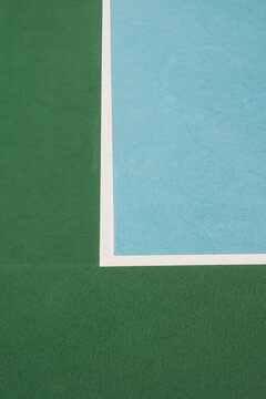 Blue and Green Tennis Court Lines