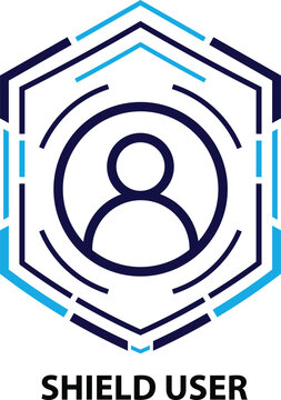 Shield User Security Icon Vector Illustration