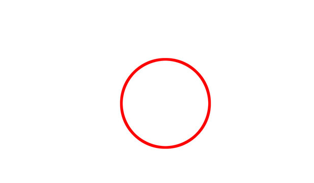 3d render of a red circle sign on a white background