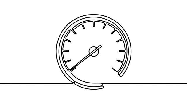 Speedometer gauge icon on white background.