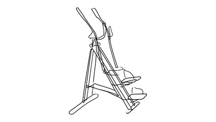 Fototapeta premium Elliptical trainer machine white background.