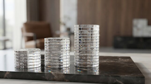 Stacked coins representing financial growth and wealth accumulation