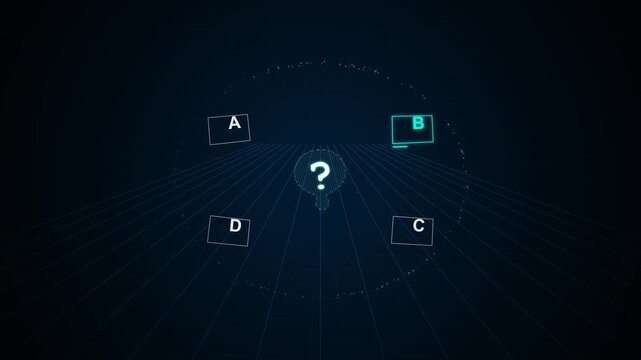 Interactive Multiple Choice Quiz Interface with Rotating Answer Options